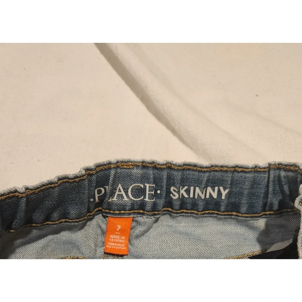 The Children's Place Girls Thrashed Distressed Skinny Jeans Size 7